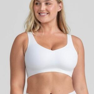 Honeylove V-Neck Bra in White